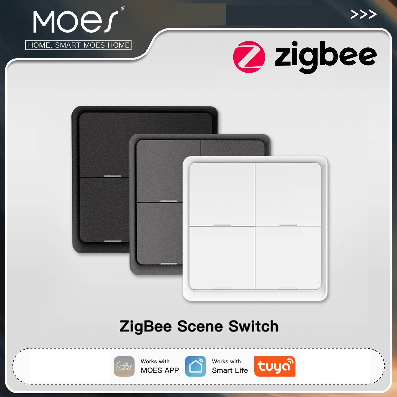 Smart Home Switch - MOES ZigBee Wireless 12 Scene Switch