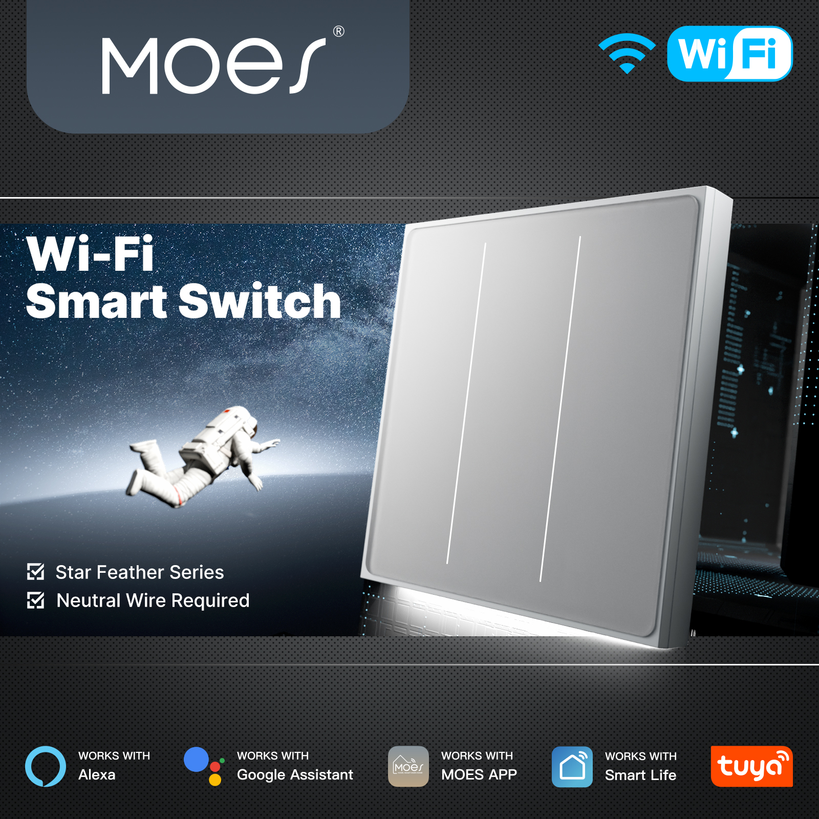 Smart Home Solution - MOES Tuya WiFi Smart Star Feather
