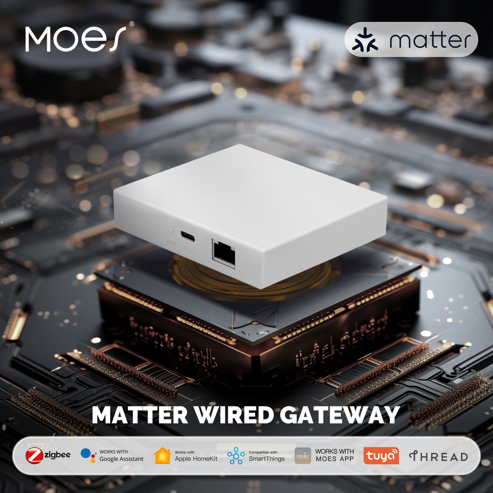 Smart Home Hub Ikea - MOES Tuya Zigbee Matter Thread Gateway