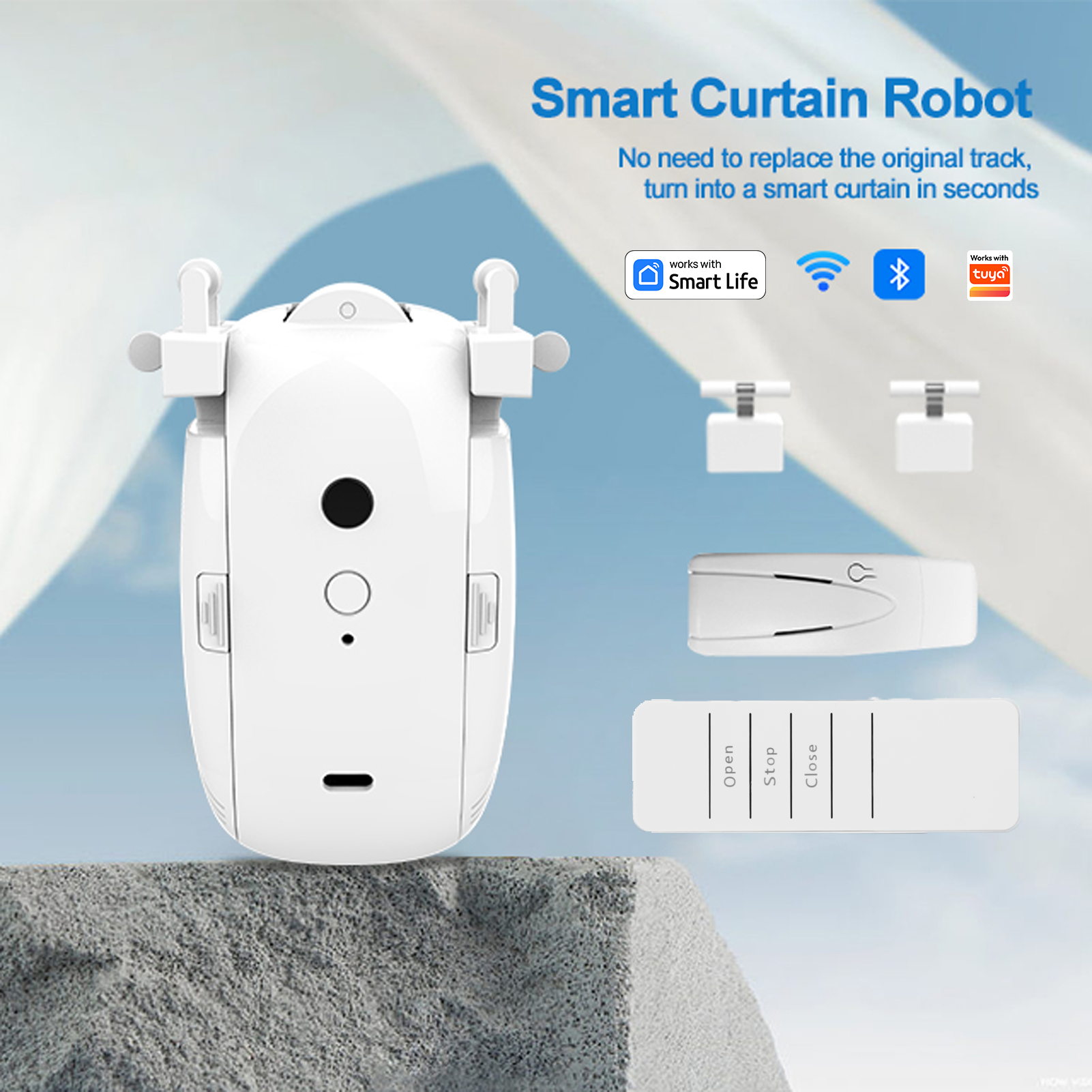 Smart Curtain Robot - Smart curtain robot Works with Tuya