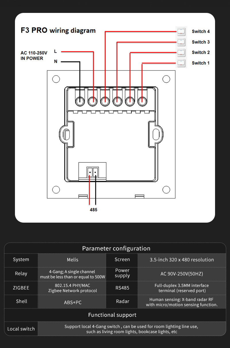4 Gang Zigbee Smart Life Smart - Smart Home Switch のレビューと価格