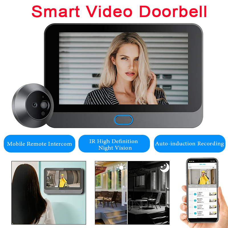 Smart Video Doorbell with 4.3- - Video Doorbell のレビューと価格