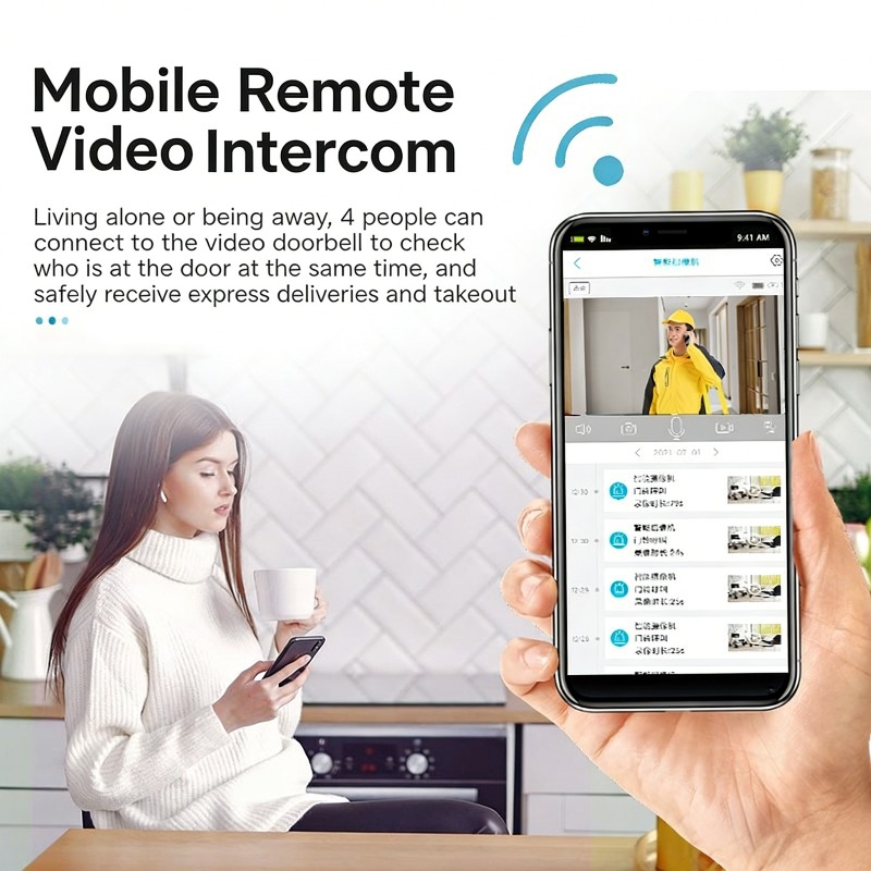 Smart Video Doorbell with 4.3- - Video Doorbell のレビューと価格