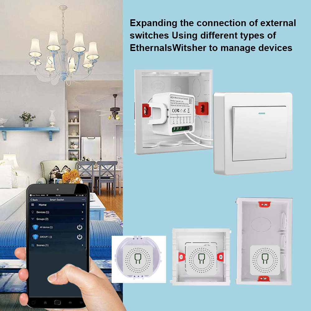 Tuya WiFi Smart Switch 1/2/3/4 - Smart Home Switch のレビューと価格