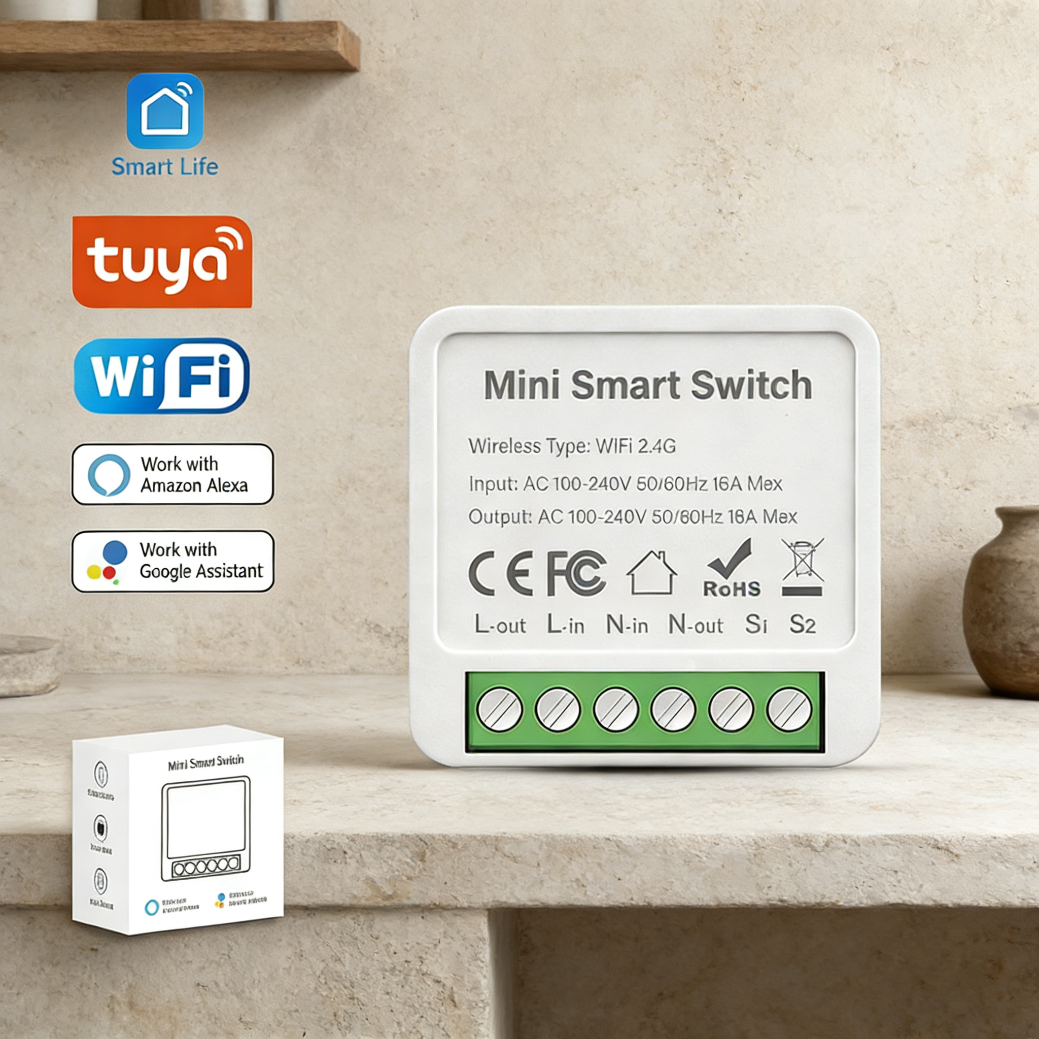 Tuya Smart WiFi Switch Module  - Home Automation Kit のレビューと価格
