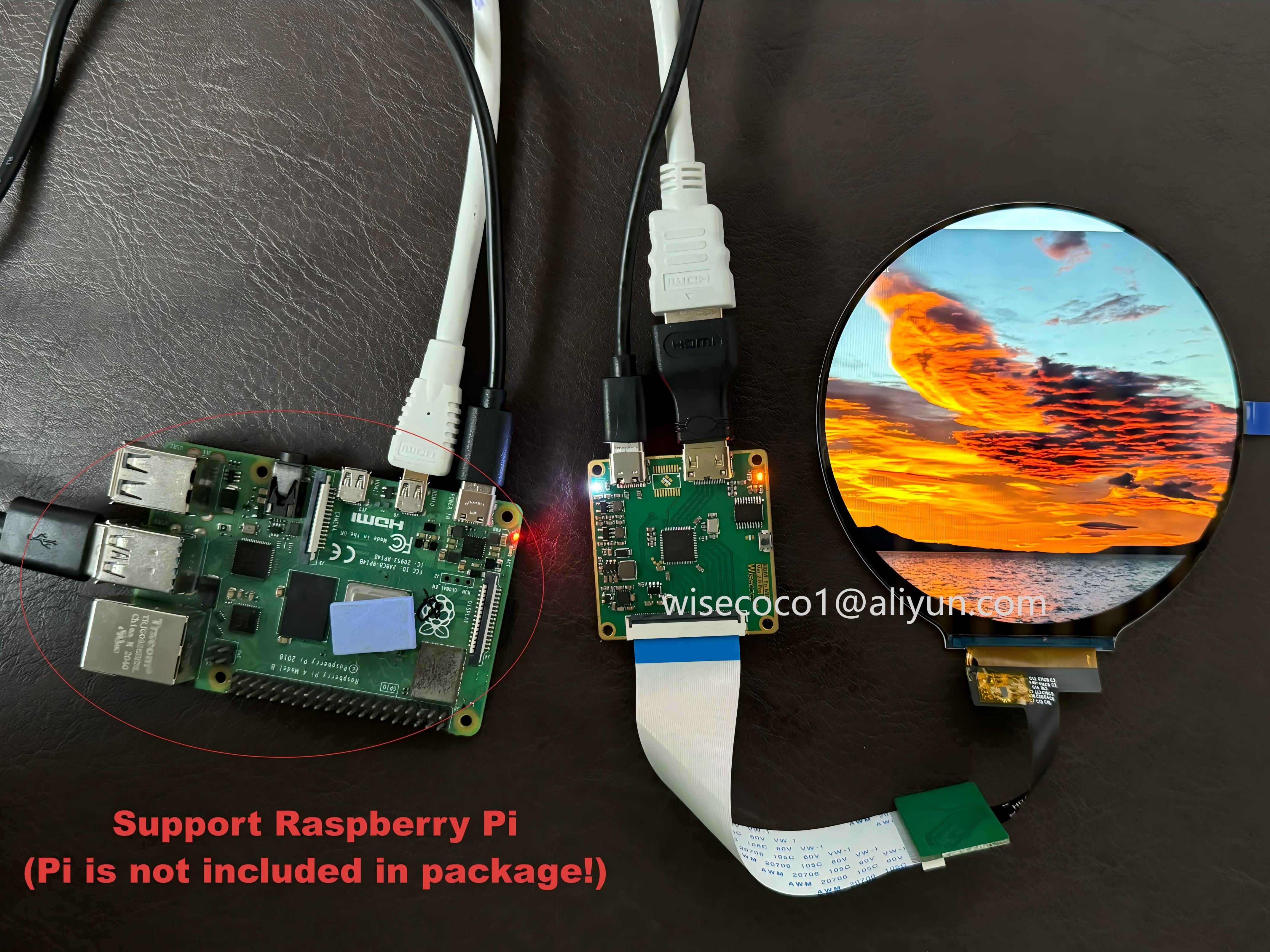 Wisecoco 4 Inch Round LCD Disp - Smart Home Raspberry Pi のレビューと価格