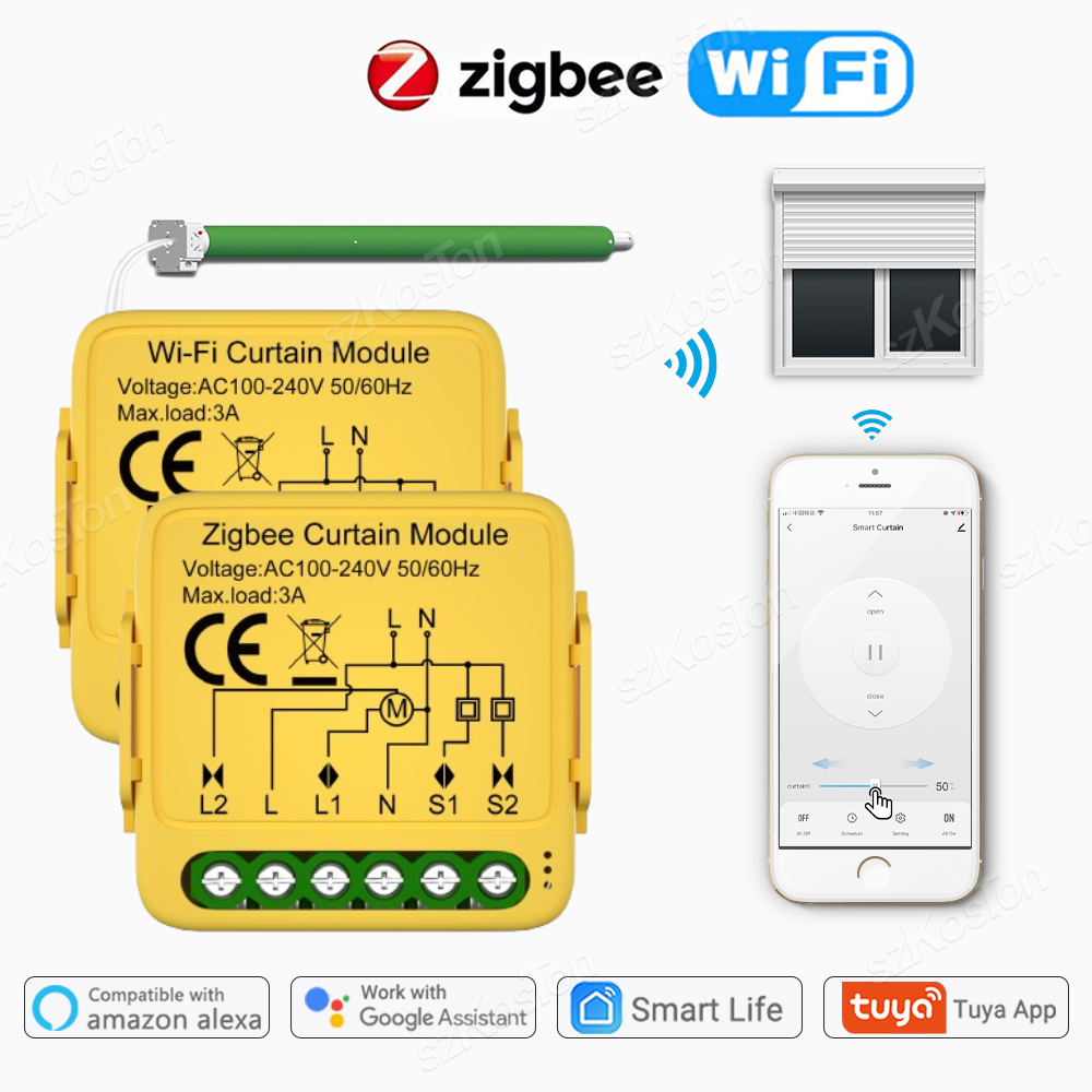Tuya ZigBee WiFi Smart Curtain - Home Automation Kit のレビューと価格