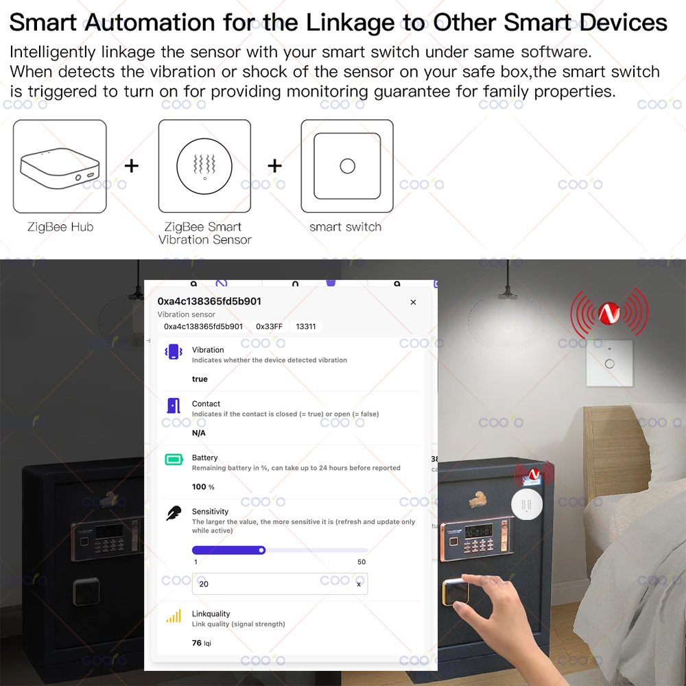 ZigBee 3.0 Vibration Sensor Re - Smart Home Kit のレビューと価格