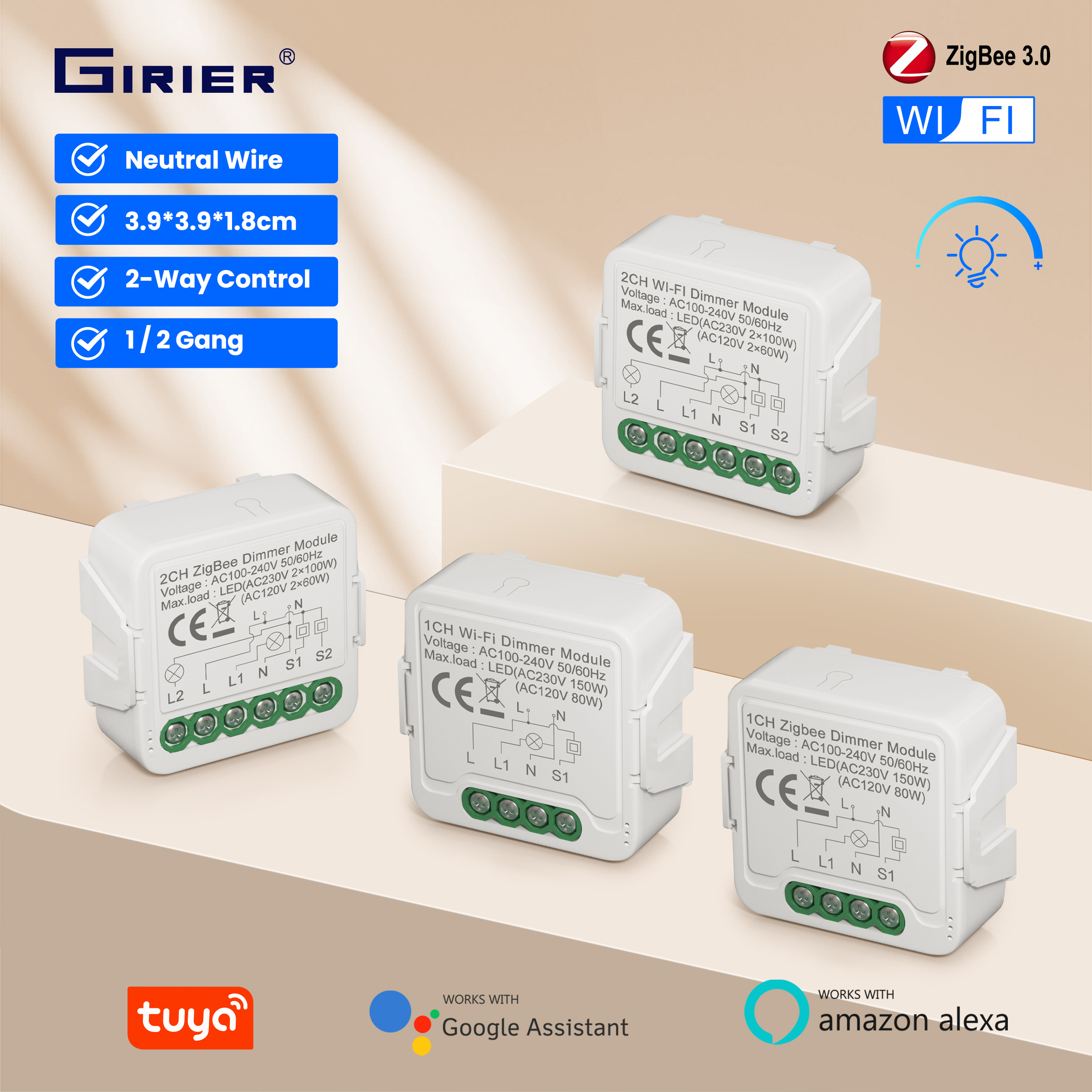 GIRIER Tuya Smart WiFi ZigBee  - Smart Home Switch のレビューと価格
