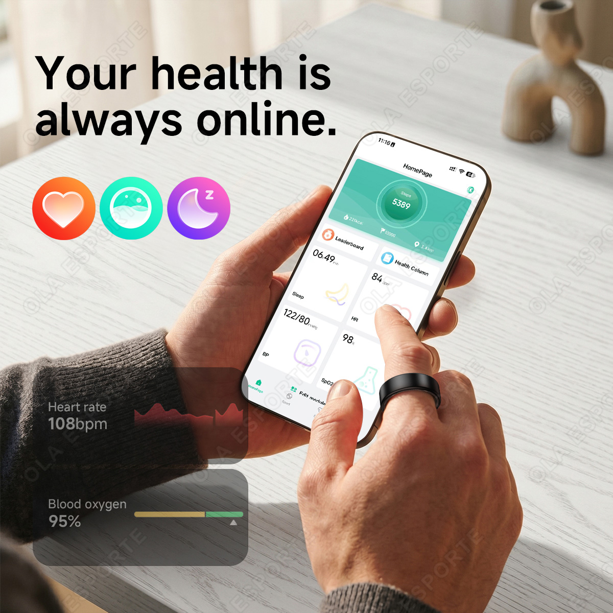 New Smart Ring Men Women, Hear - Smart Home Trainer のレビューと価格