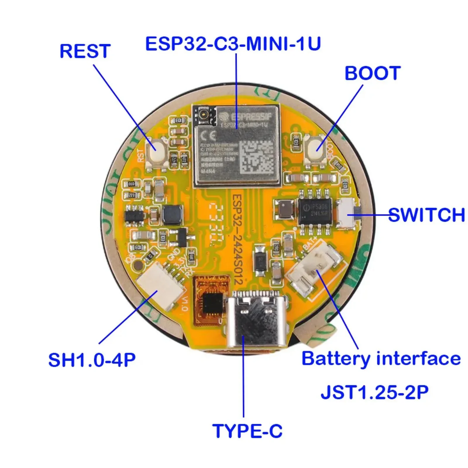 1.28 inch HD ESP32-C3 WiFi+BLE - Smart Home Arduino Project のレビューと価格