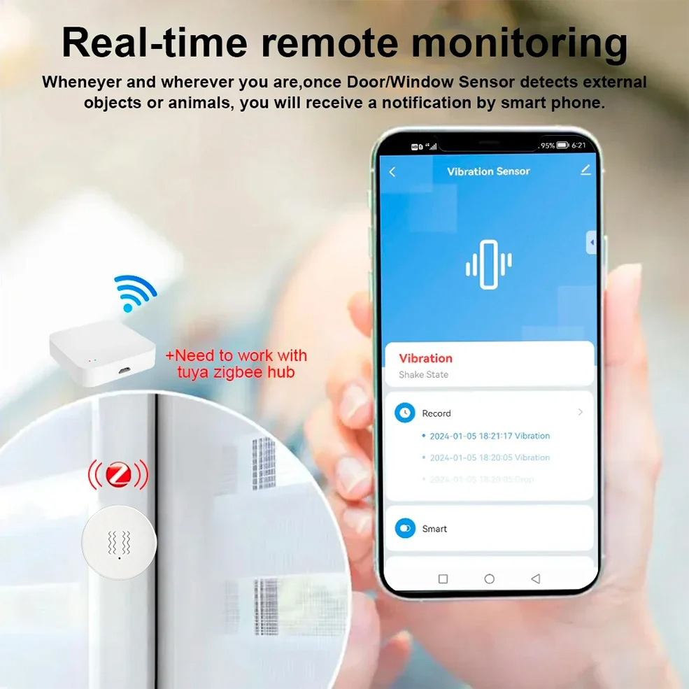 Tuya ZigBee Smart Vibration &  - Smart Home Kit のレビューと価格