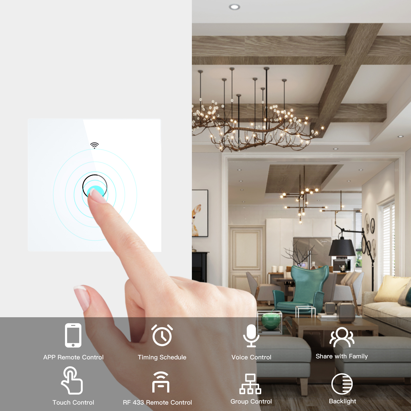 NEW WiFi Smart Light Switch RF - Smart Home Solution のレビューと価格