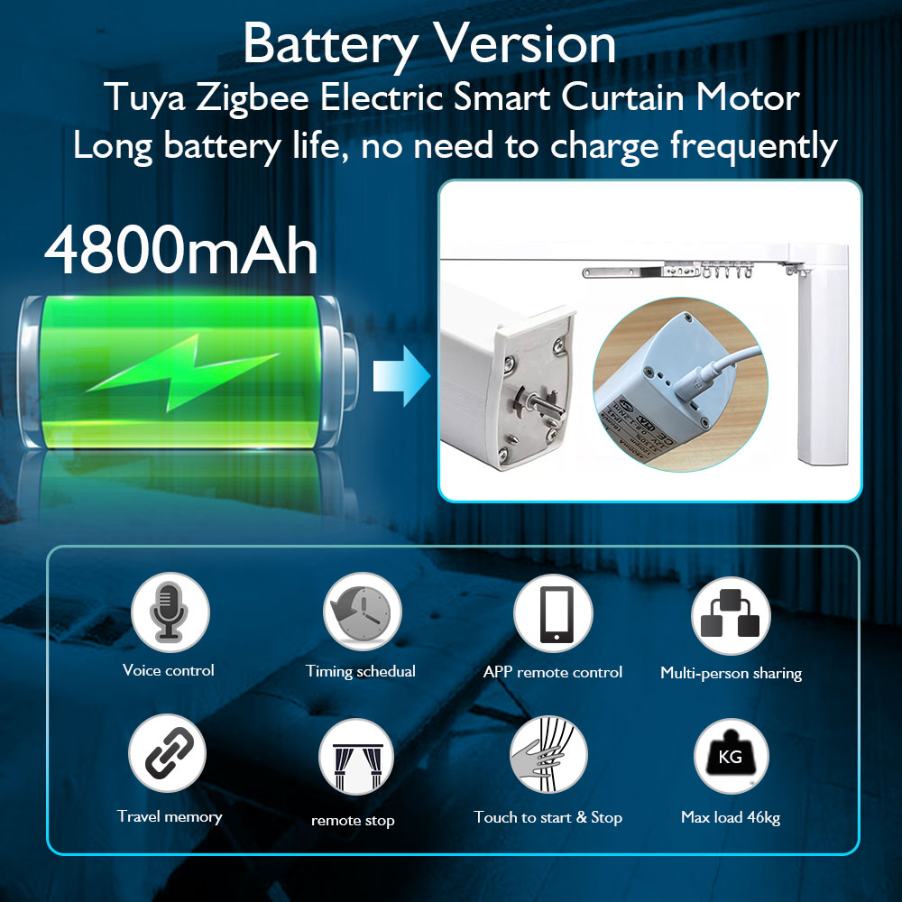Tuya Battery Electric Curtain  - Smart Curtain Robot のレビューと価格