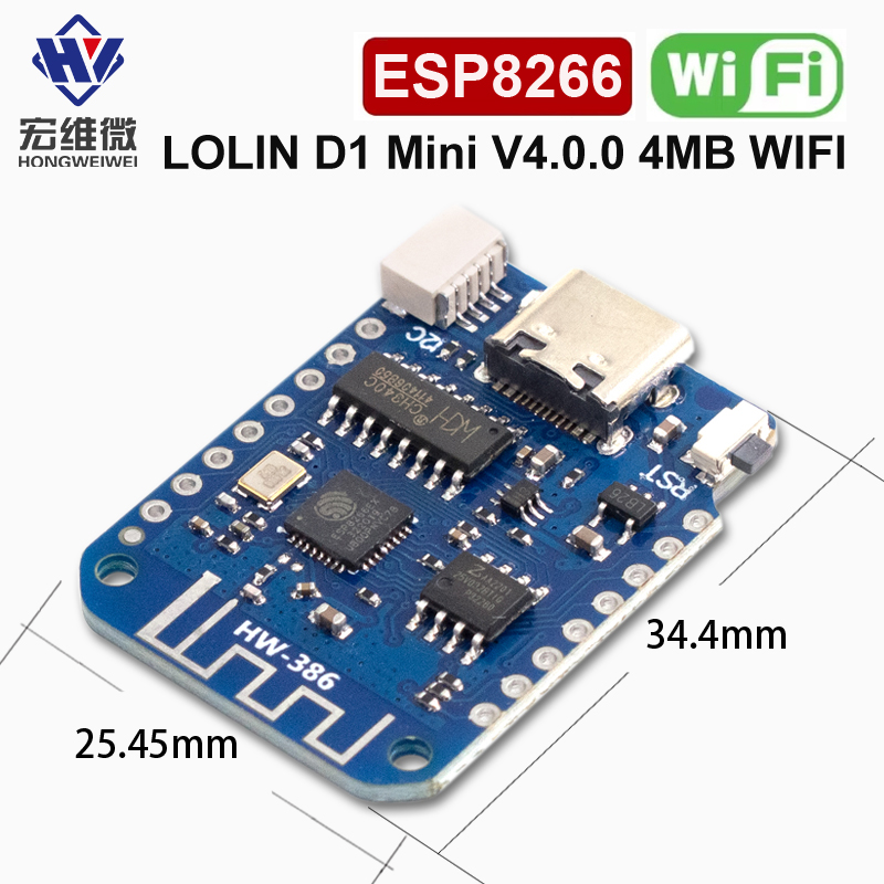 WEMOS D1 Mini V4.0.0 TYPE-C US - Smart Home Arduino Project のレビューと価格