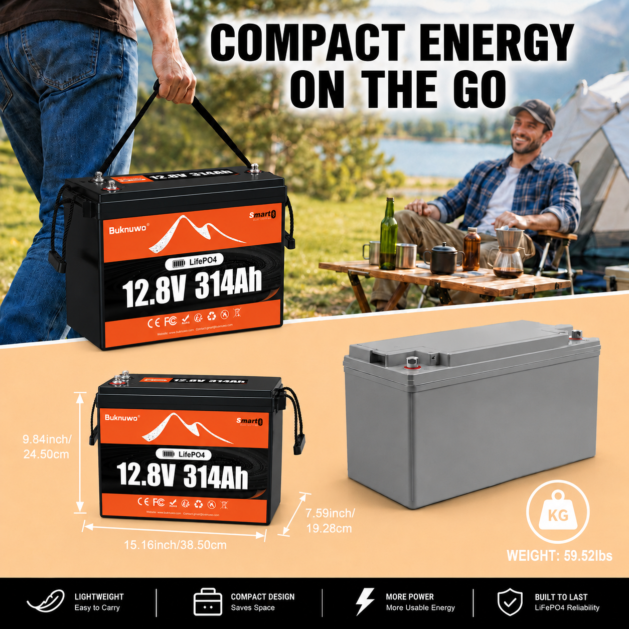 Smart 12V/12.8V 314Ah Bluetoot - Smart Home Outdoor のレビューと価格