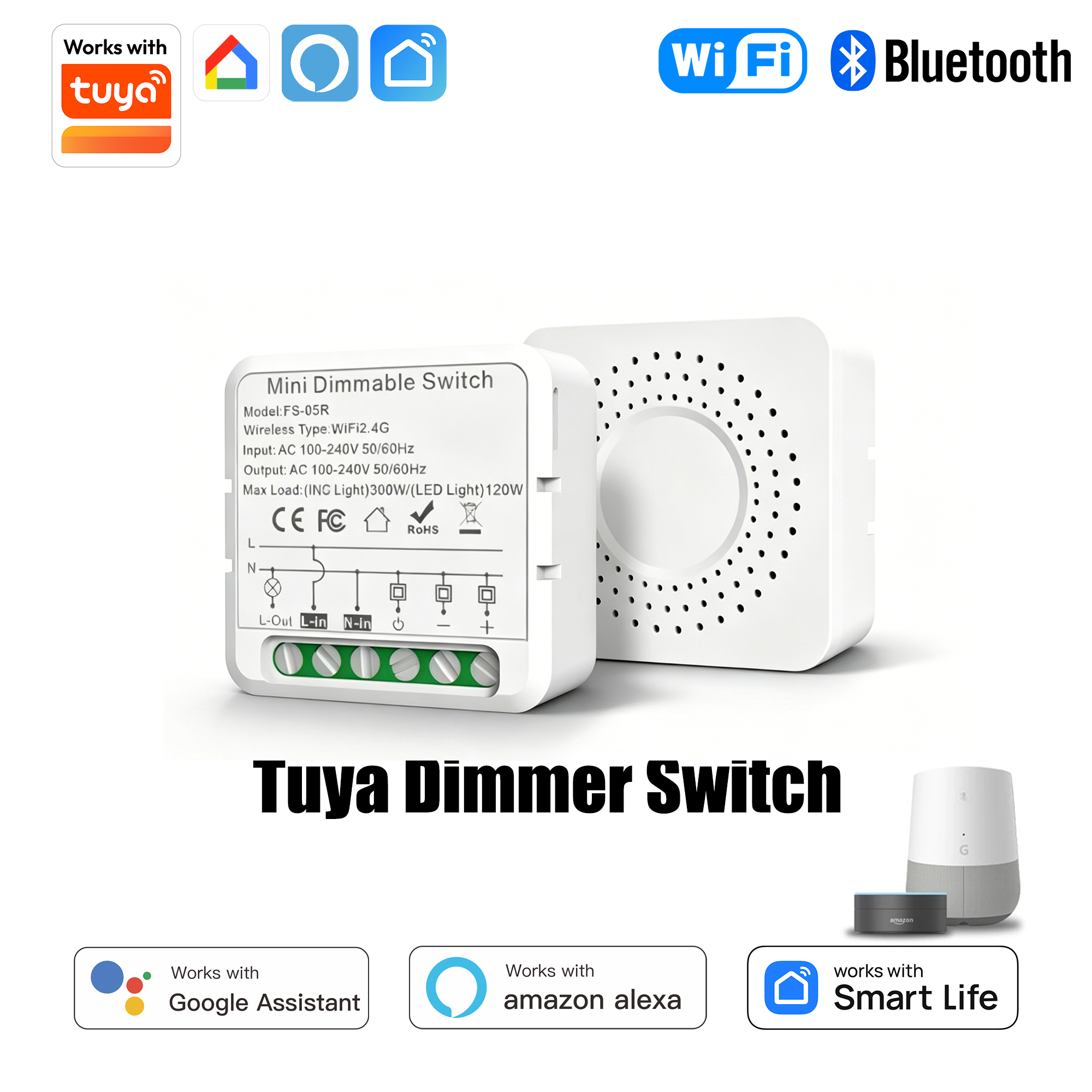 Tuya WiFi Hidden Dimmer Switch - Smart Home Switch のレビューと価格